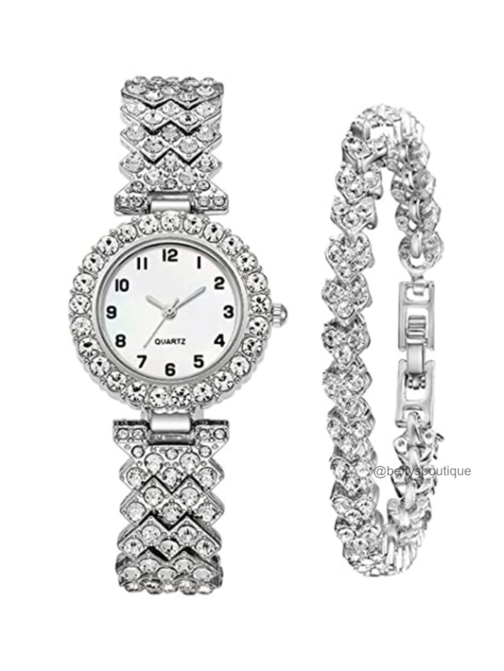 Luxury Women's Crystal Inlay Stainless Steel Quartz Watch